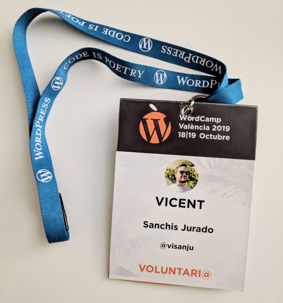 Mi pase como voluntario en la WordCamp València 2019